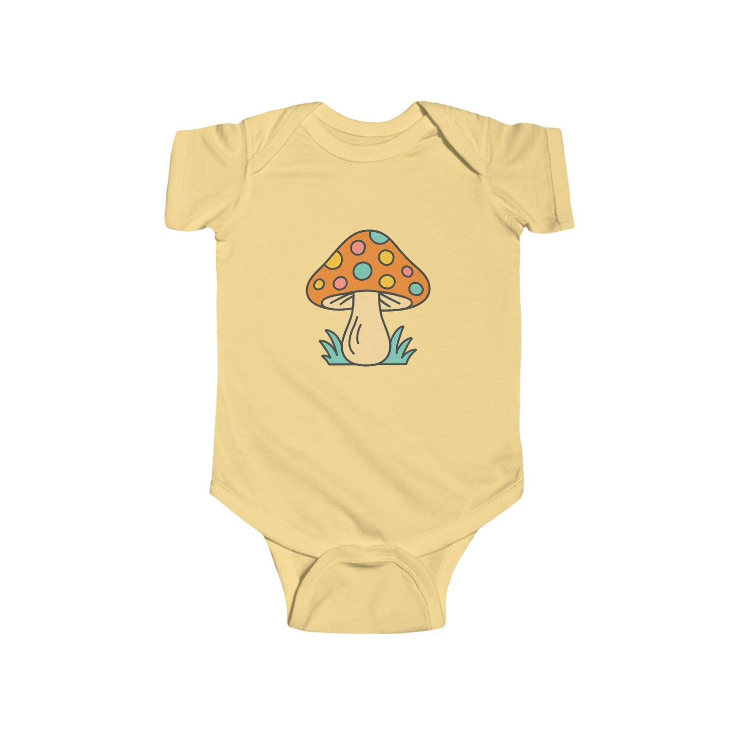 Orange Mushroom Infant Bodysuit