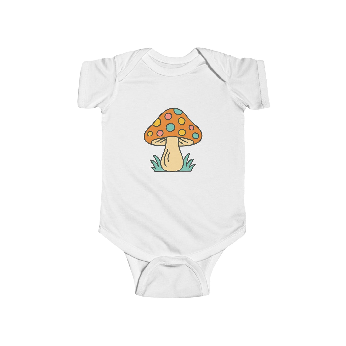Orange Mushroom Infant Bodysuit