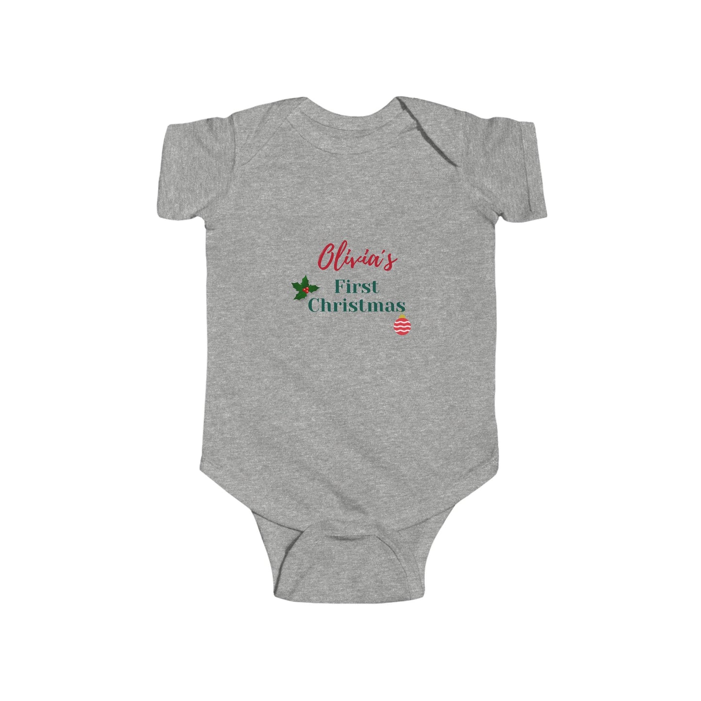 Personalized Christmas Baby Bodysuit