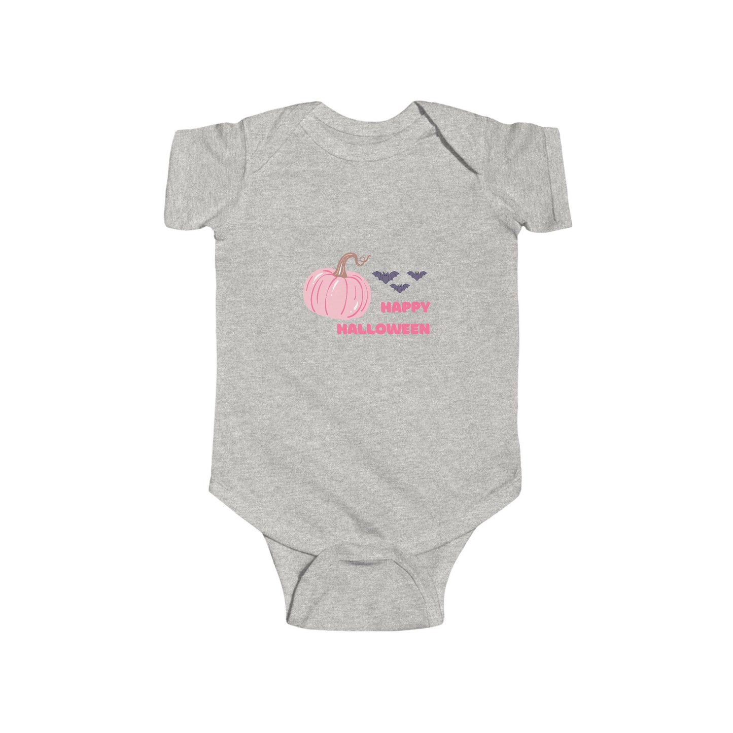 Pink Halloween Pumpkin Infant Bodysuit
