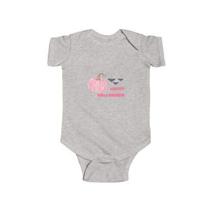 Pink Halloween Pumpkin Infant Bodysuit
