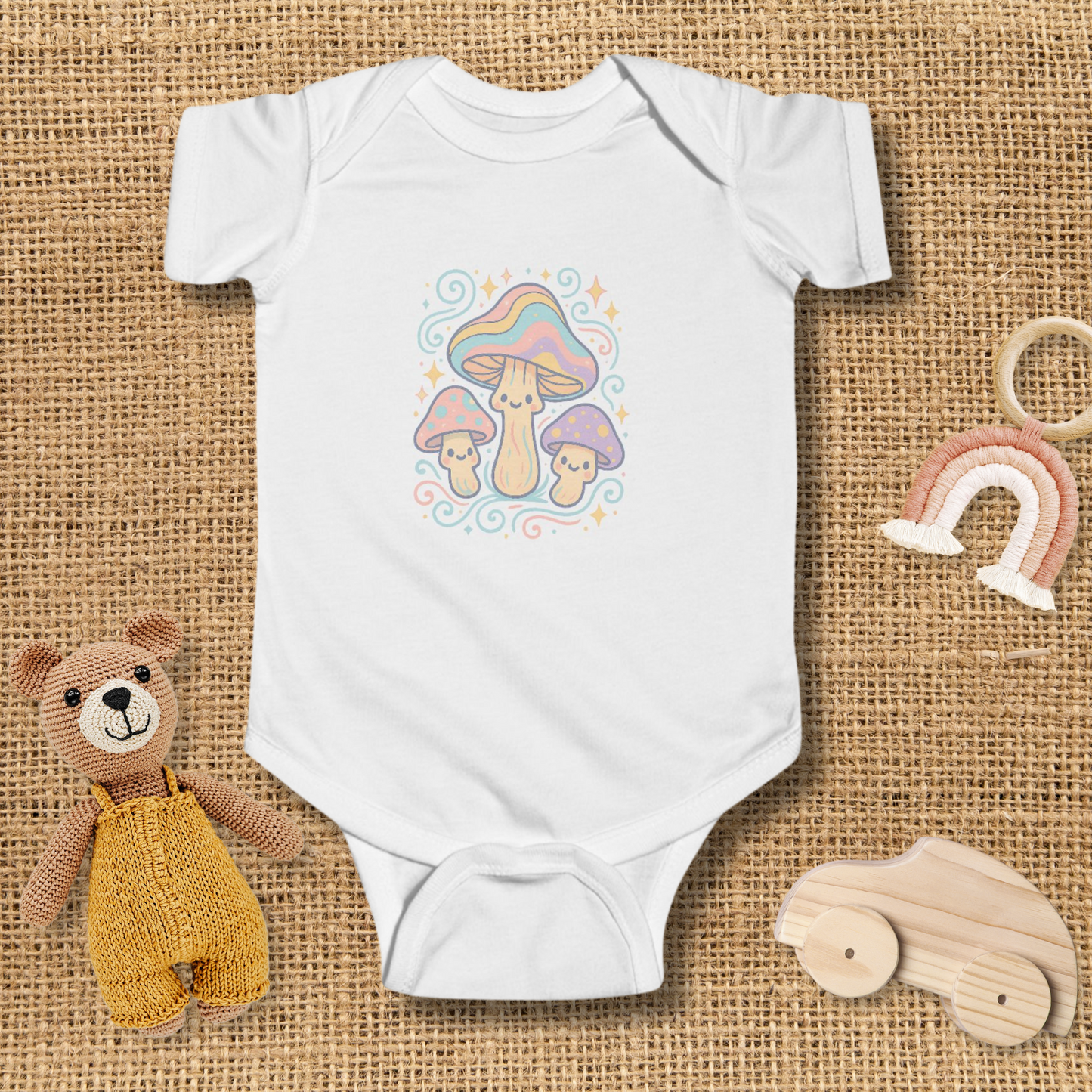 Pastel Mushrooms Infant Bodysuit