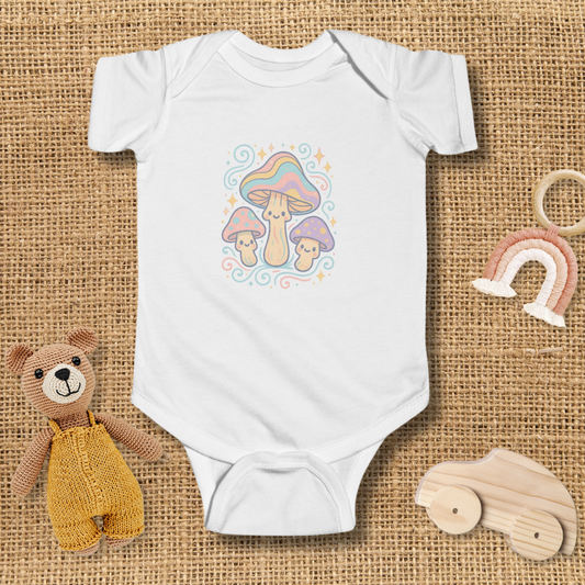 Pastel Mushrooms Infant Bodysuit