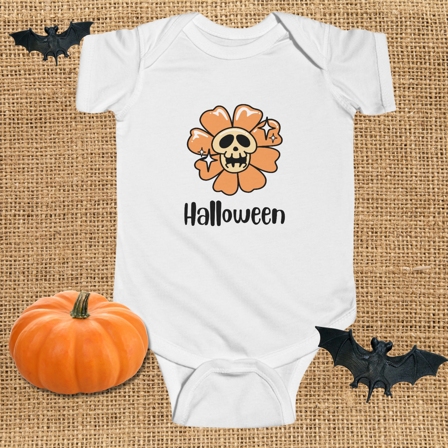 Flower Skull Halloween Infant Bodysuit