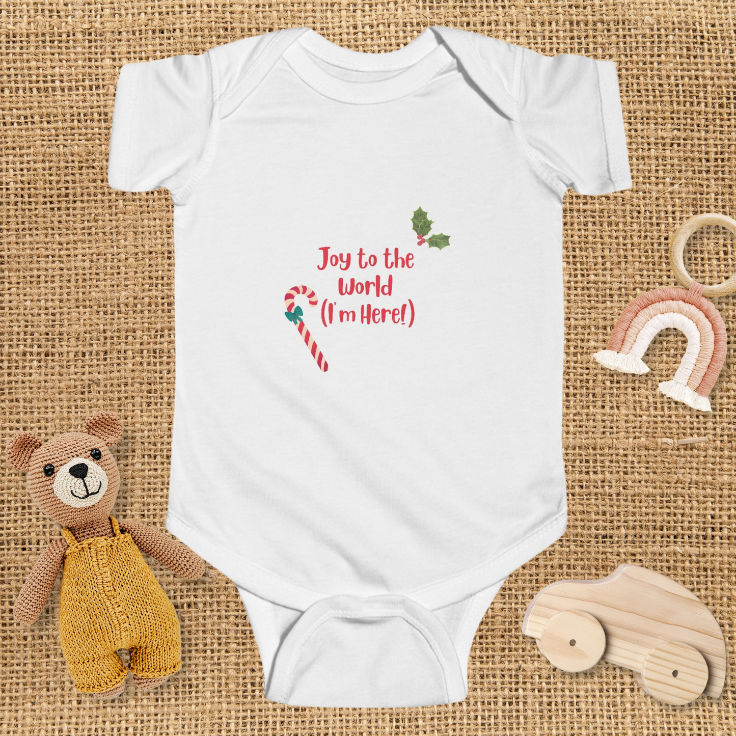 Joy Christmas Baby Bodysuit