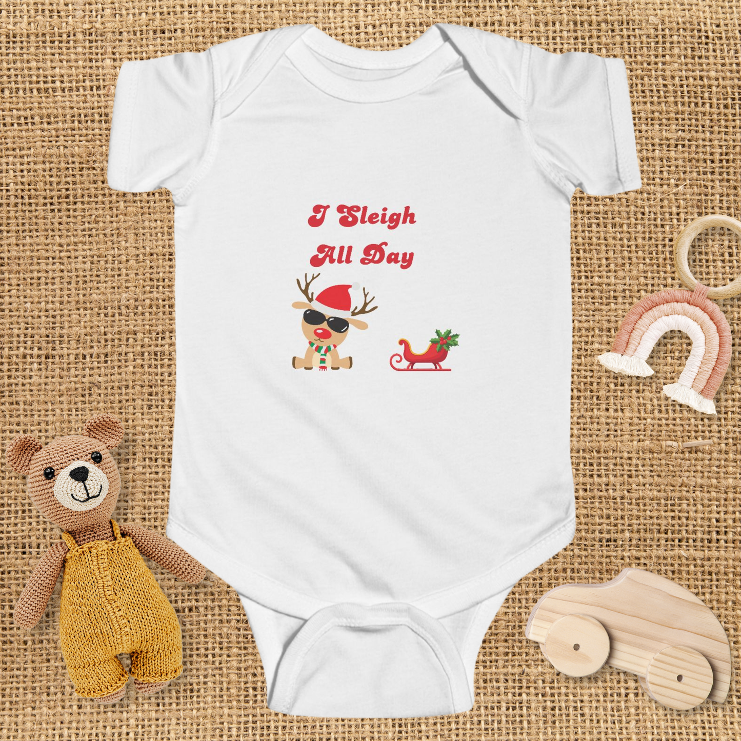 Sleigh All Day Baby Bodysuit