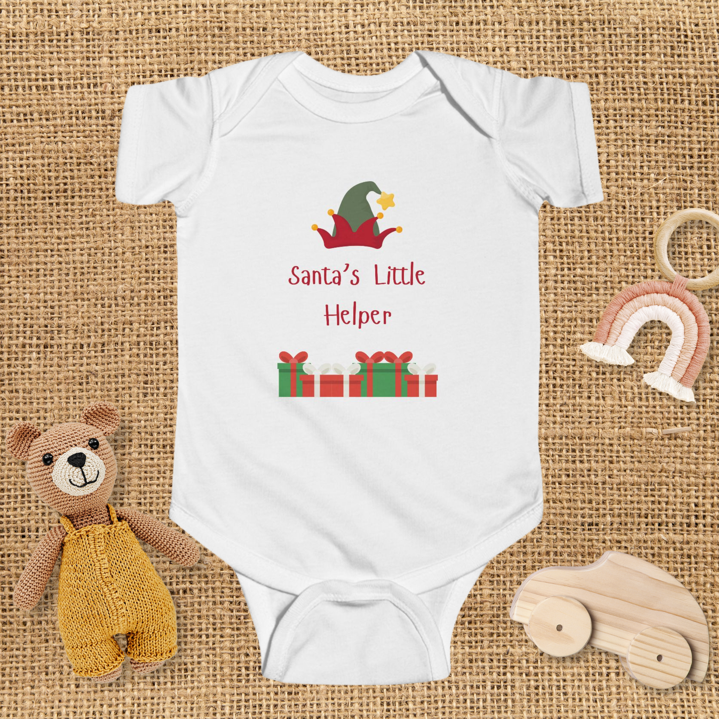 Santa's little helper Baby Bodysuit
