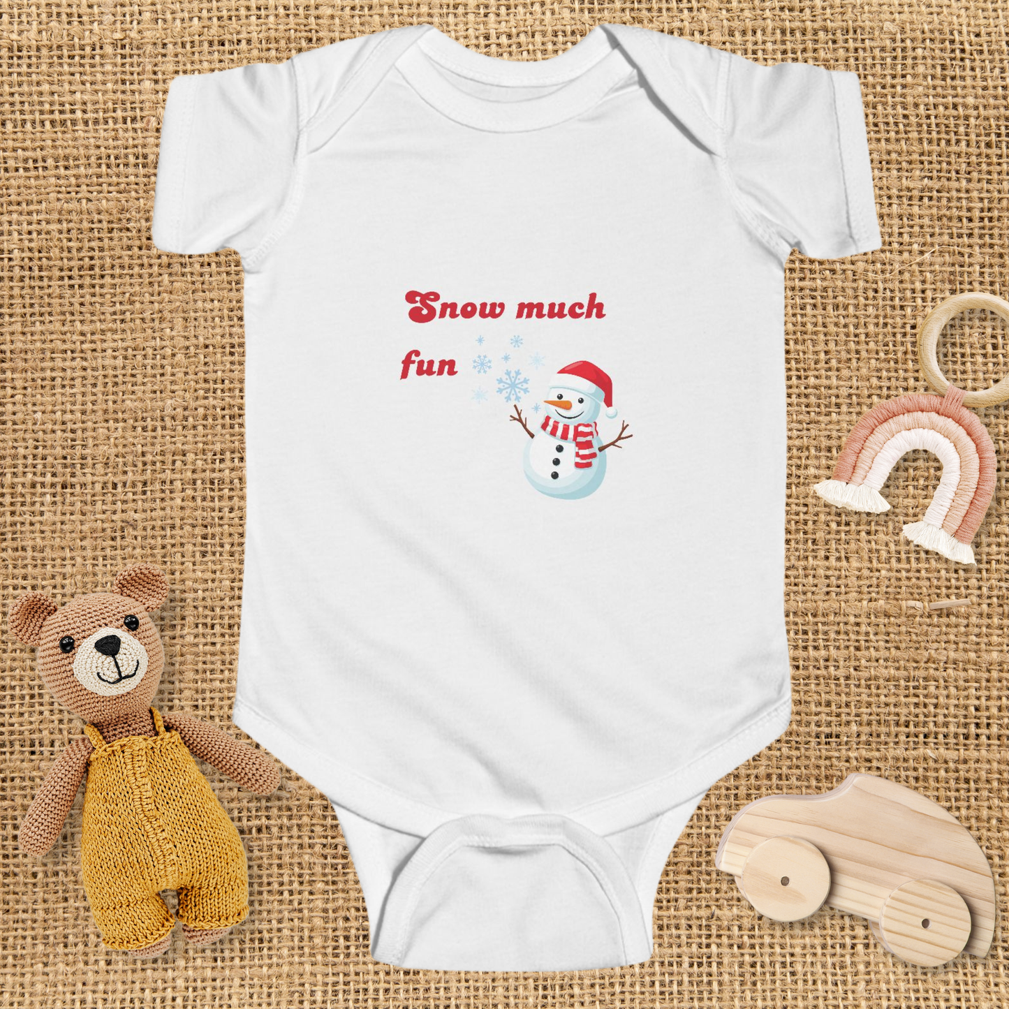 Snow Much Fun Baby Bodysuit