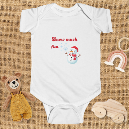 Snow Much Fun Baby Bodysuit