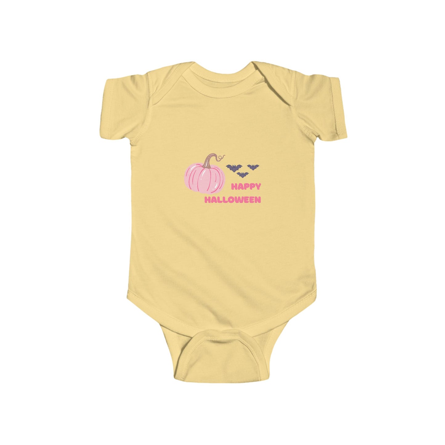 Pink Halloween Pumpkin Infant Bodysuit