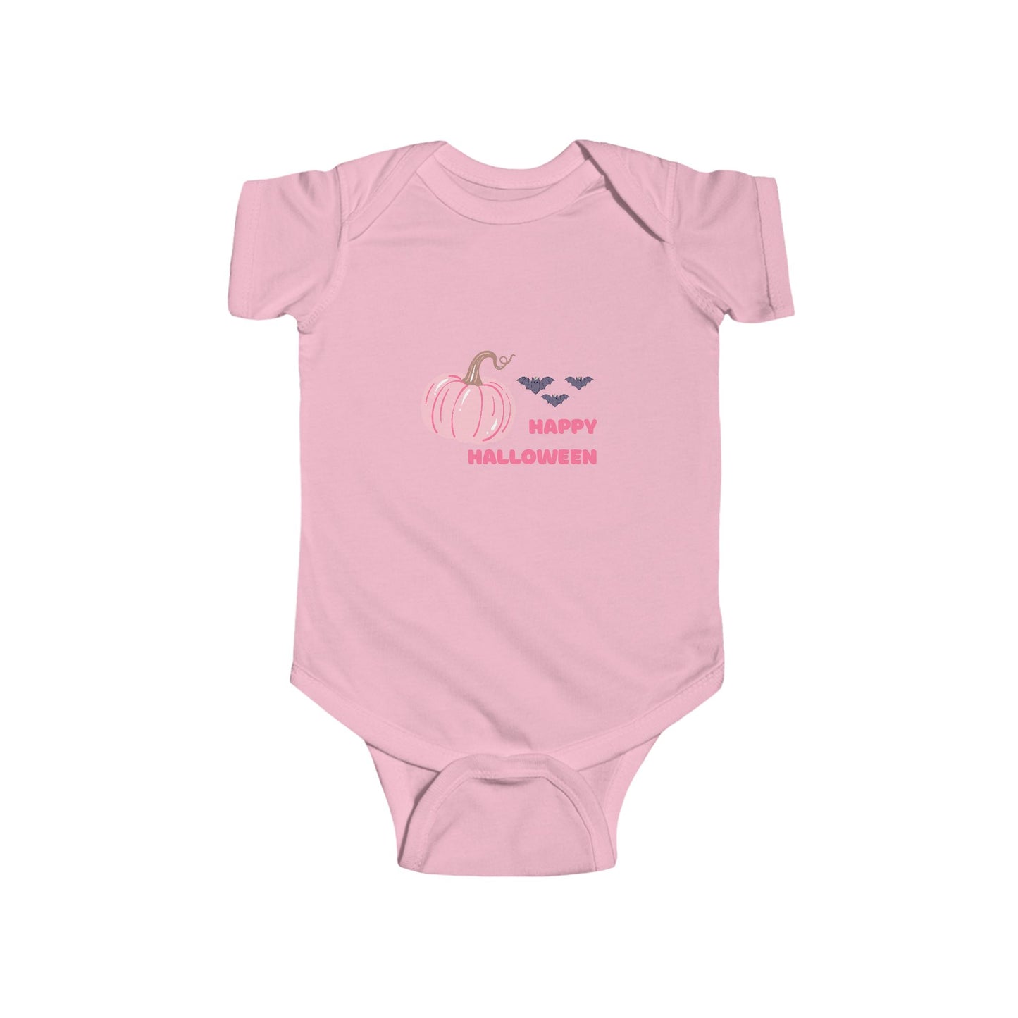 Pink Halloween Pumpkin Infant Bodysuit