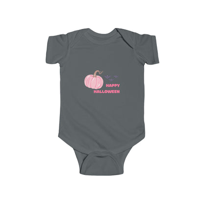 Pink Halloween Pumpkin Infant Bodysuit