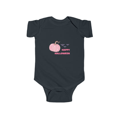 Pink Halloween Pumpkin Infant Bodysuit