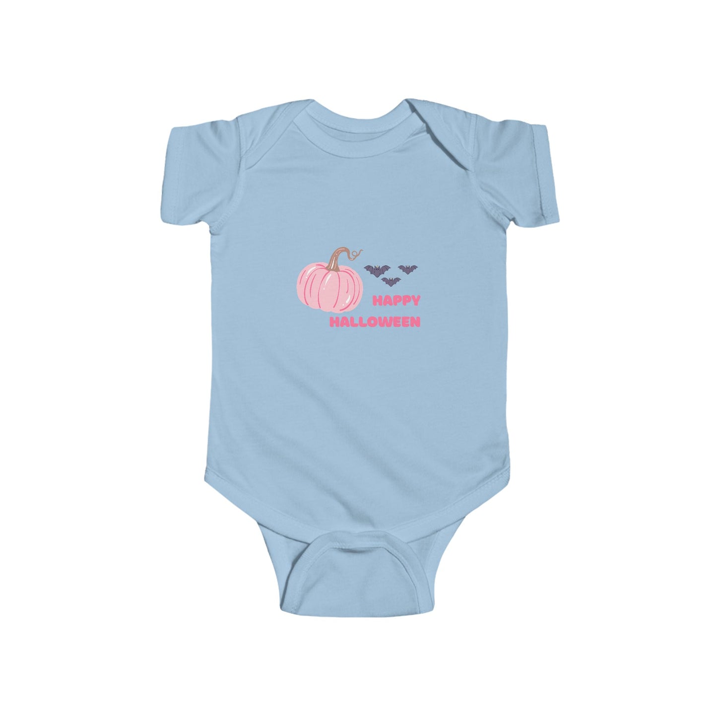 Pink Halloween Pumpkin Infant Bodysuit