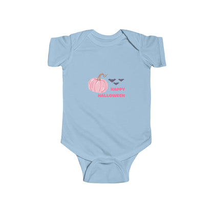 Pink Halloween Pumpkin Infant Bodysuit