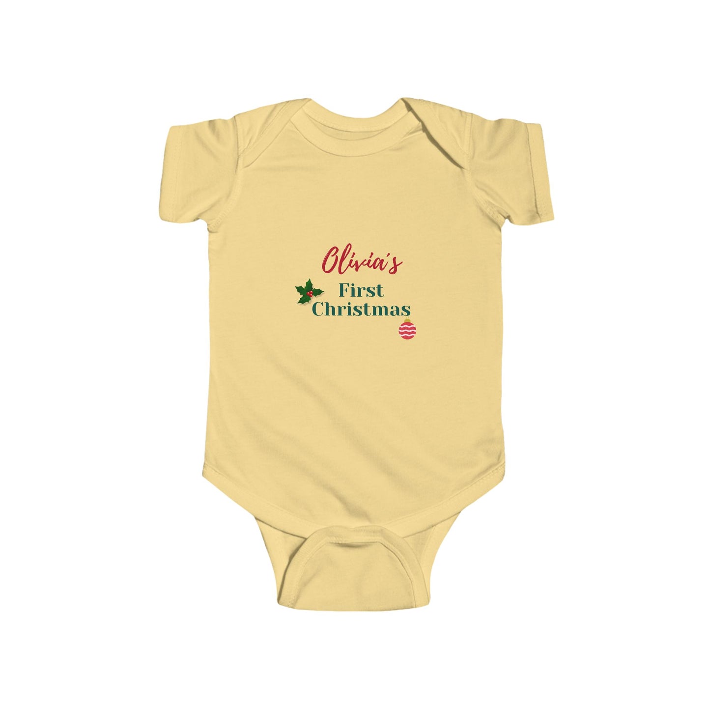Personalized Christmas Baby Bodysuit
