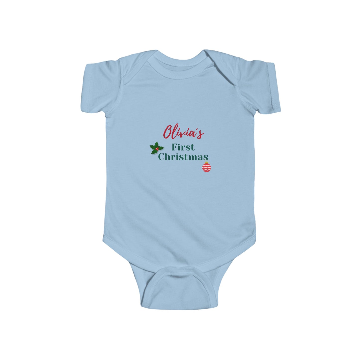 Personalized Christmas Baby Bodysuit