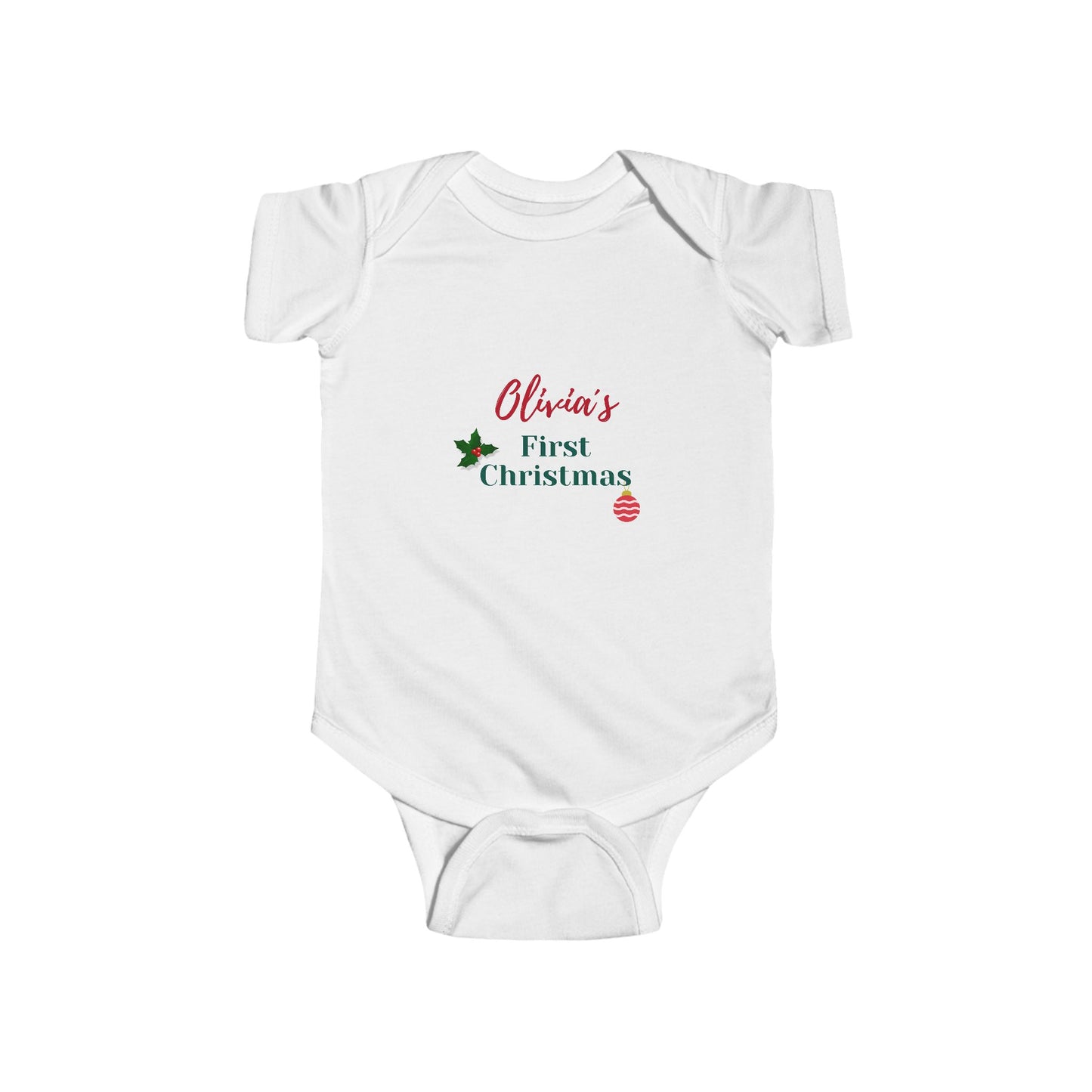 Personalized Christmas Baby Bodysuit